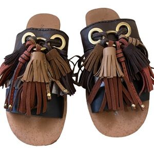 See by Chloe leather tassle sandals